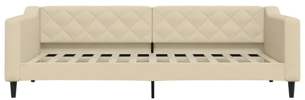Sofá-cama 90x200 cm tecido cor creme