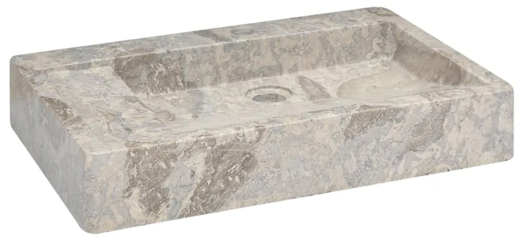 149161 vidaXL Lavatório 58x39x10 cm mármore cinzento