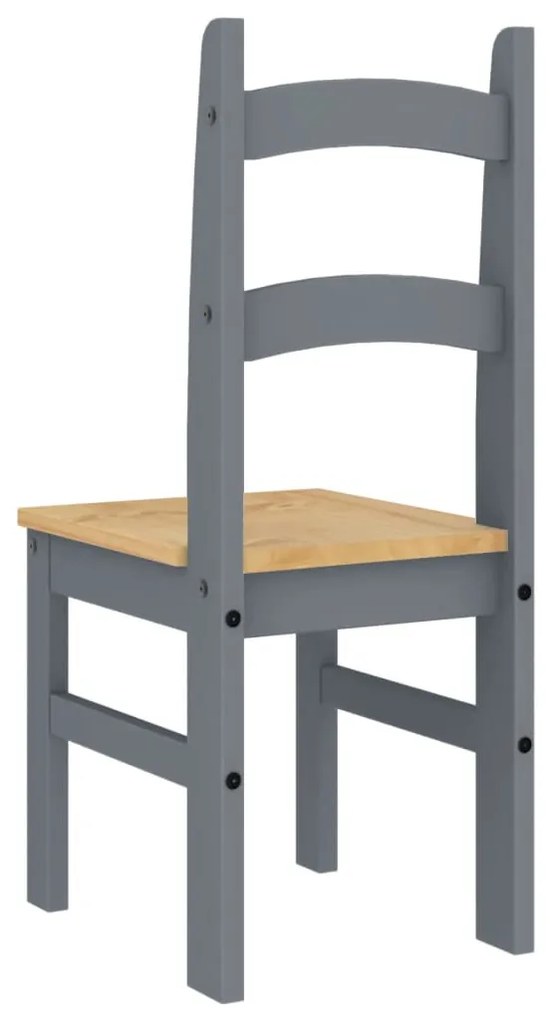 Cadeiras de jantar 2 pcs 40x46x99 cm pinho maciço cinzento