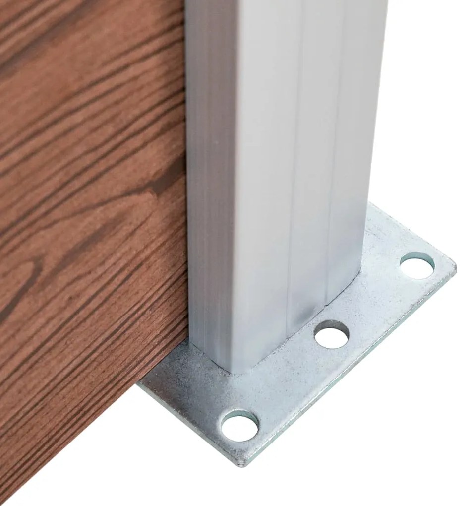 Painel de vedação para jardim 353x186 cm WPC castanho