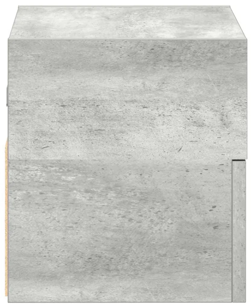 Mesa de cabeceira de parede 45x26x28,5 cm cinzento cimento