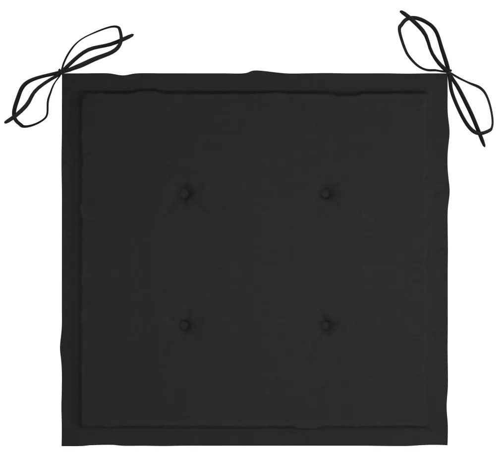 Cadeiras de jardim 6 pcs c/ almofadões madeira de teca maciça