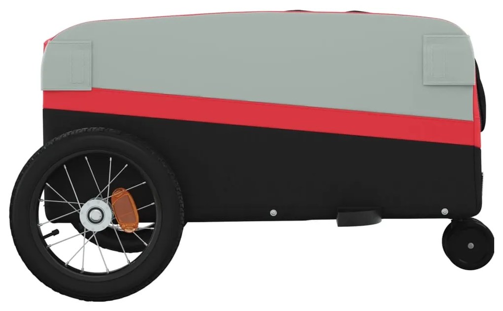 Reboque para bicicleta 30 kg ferro preto e vermelho