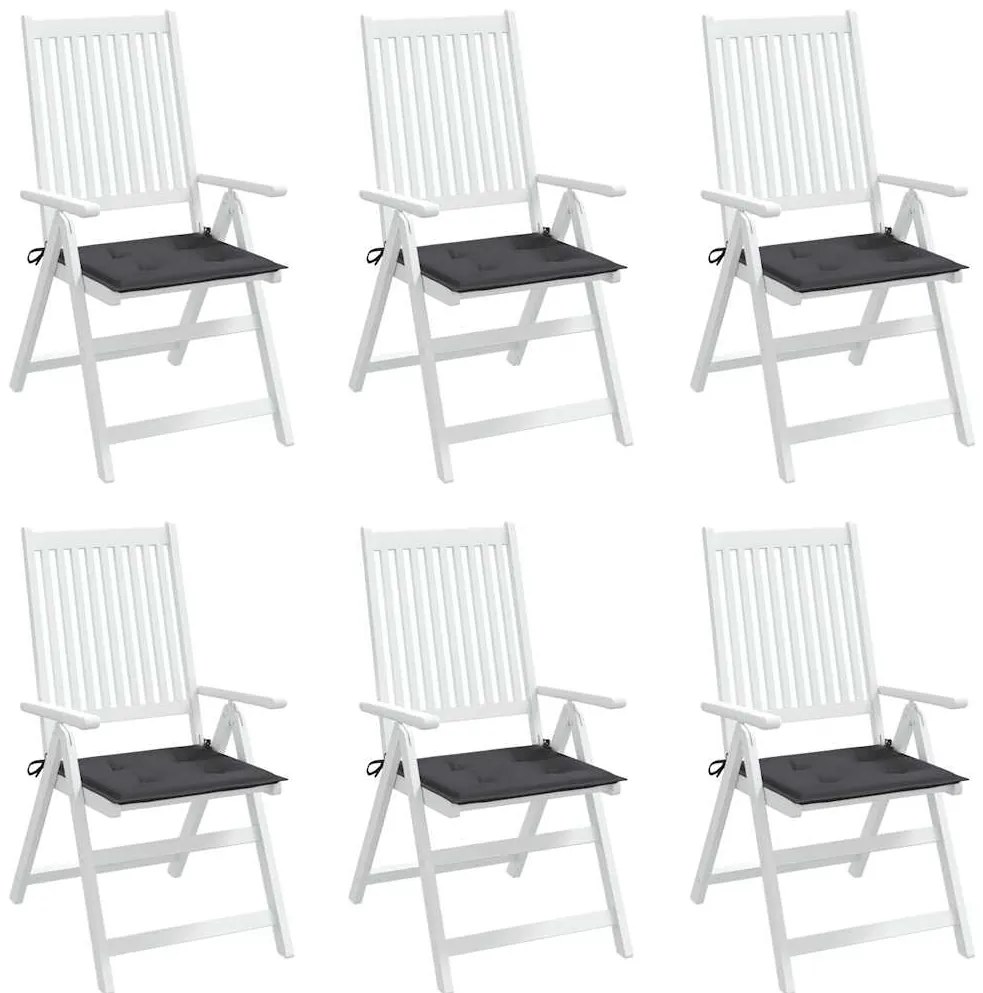 Almofadões p/ cadeiras de jardim 6 pcs tecido oxford antracite
