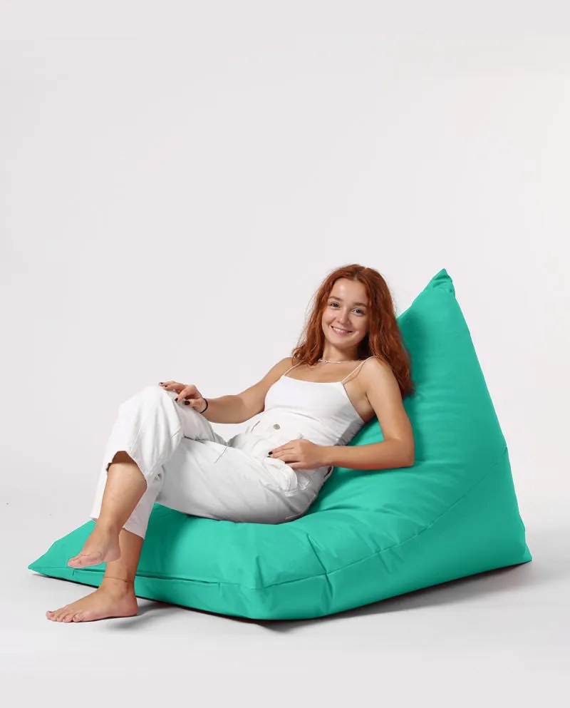 Puff de Jardim Pyramid Big Bed – Turquesa – 145x35x90 cm | Tribo Home
