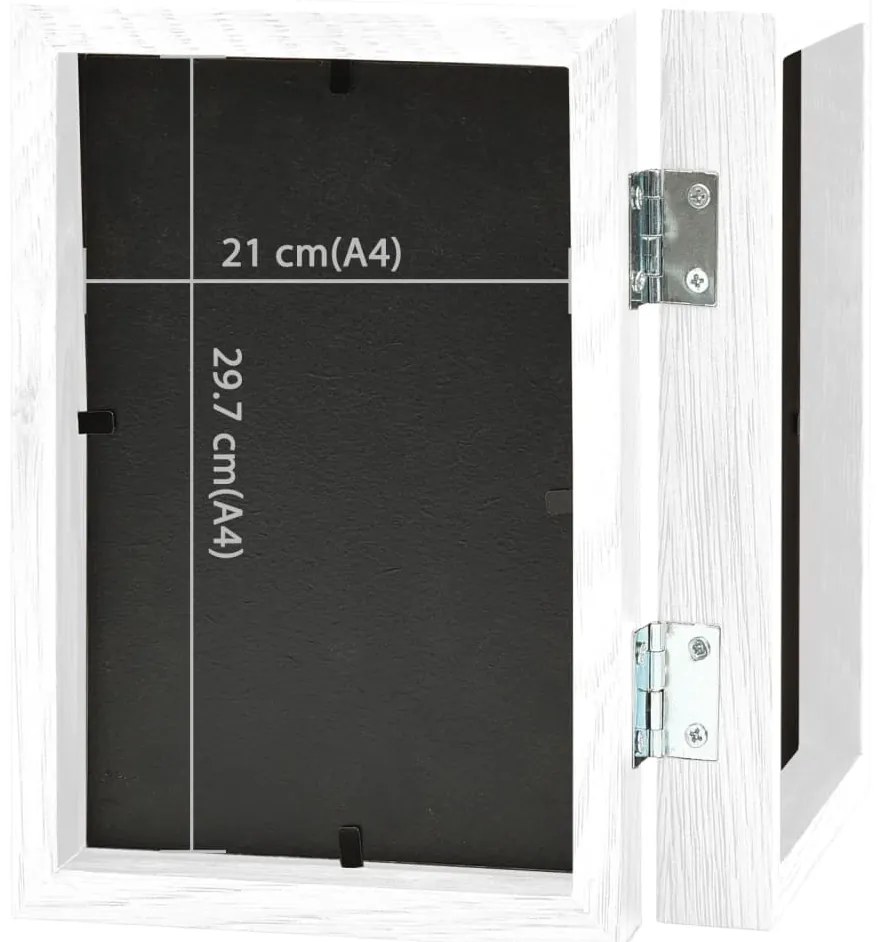 Moldura com duas dobras 2x(21x29,7 cm) branco
