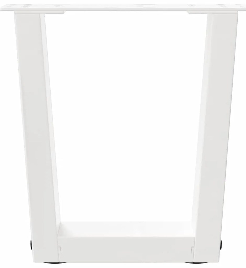 Pés para mesa de centro em V, 2 peças, branco, 40x(30-31,3) cm, aço