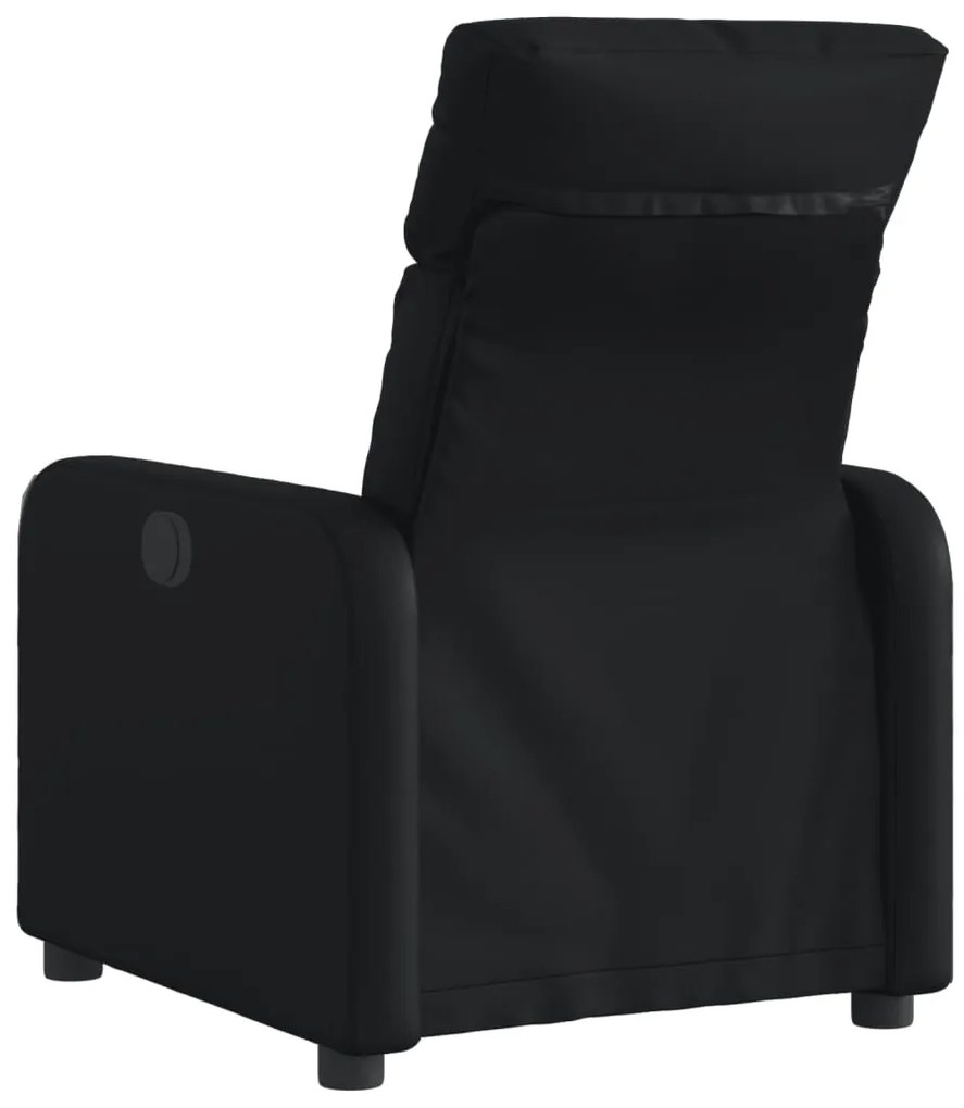 Poltrona reclinável elétrica couro artificial preto