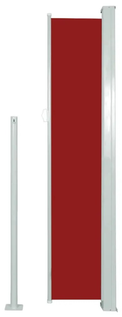 Toldo lateral retrátil 160 x 500 cm vermelho
