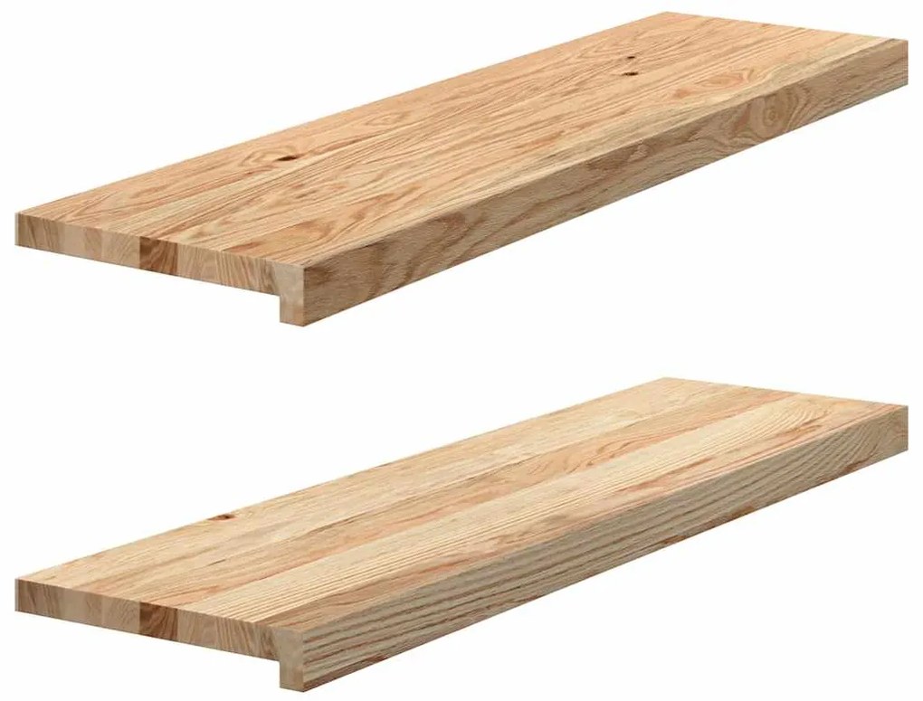 vidaXL Soleiras da janela 2 pcs 90x25x2 cm carvalho maciço não tratado