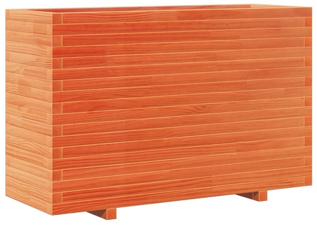 Vaso/floreira de jardim 110x40x72,5cm pinho maciço castanho mel