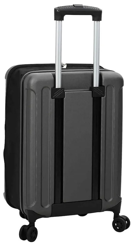 Mala Dobrável Tecido Duro 20'' Cinza Escuro 34x23x55.5 cm ABS