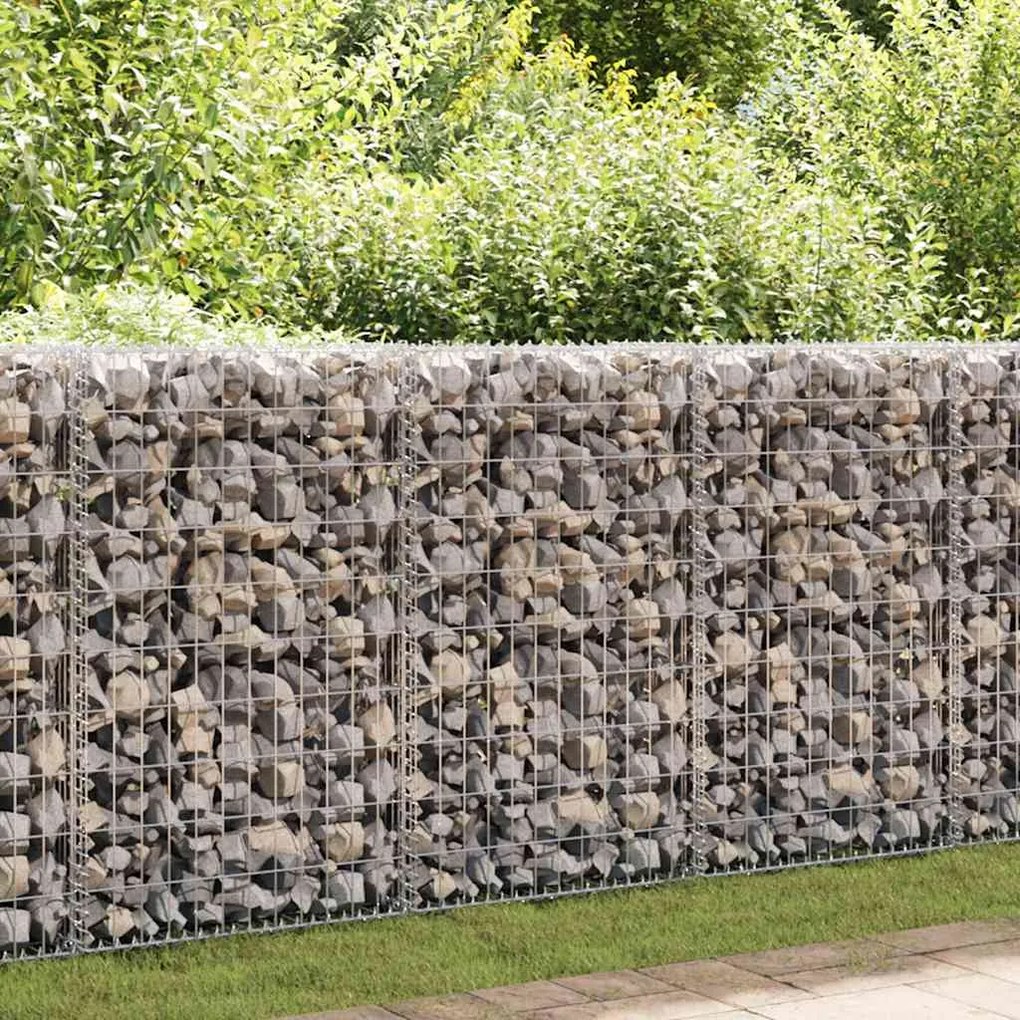 Muro gabião com tampas aço galvanizado 600x30x150 cm