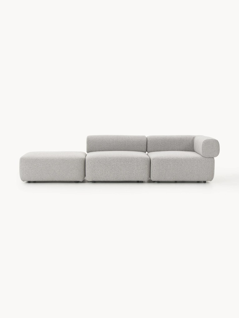 Pufe modular em bouclé Anton