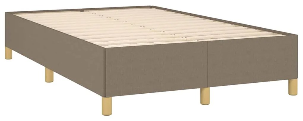 Cama boxspring c/ colchão 120x190cm tecido castanho-acinzentado