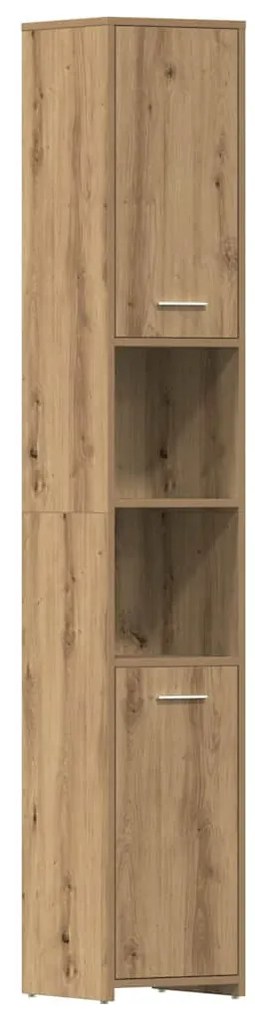 4 pcs móveis de casa de banho deriv. madeira carvalho artisiano