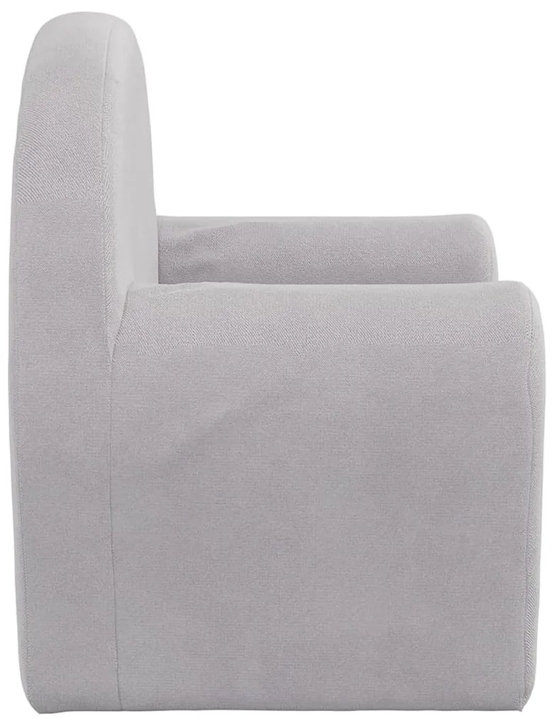 Sofá infantil pelúcia macia cinzento-claro