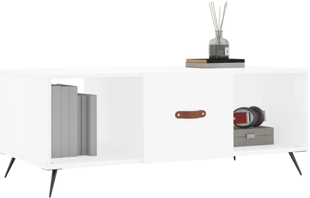Mesa de centro 102x50x40 cm madeira processada branco