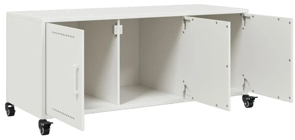 Móvel de TV 100,5x39x43,5 cm aço branco