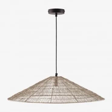 Candeeiro De Teto Em Ferro Benilde Ø65 Cm Crema - Sklum