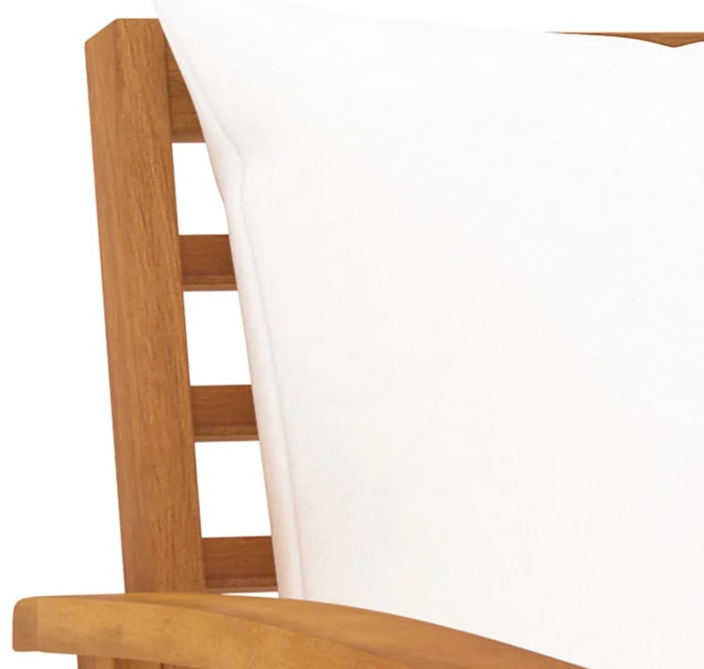 5 pcs conjunto lounge de jardim c/ almofadões acácia maciça
