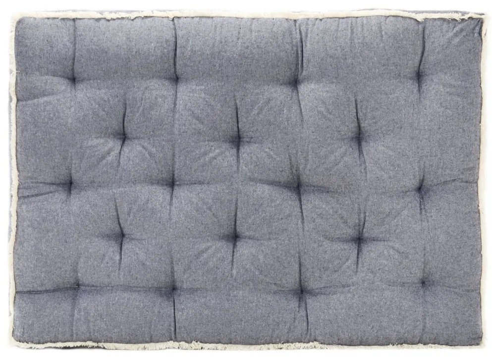 314806 vidaXL Almofadão para sofá de paletes 120x80x10 cm azul