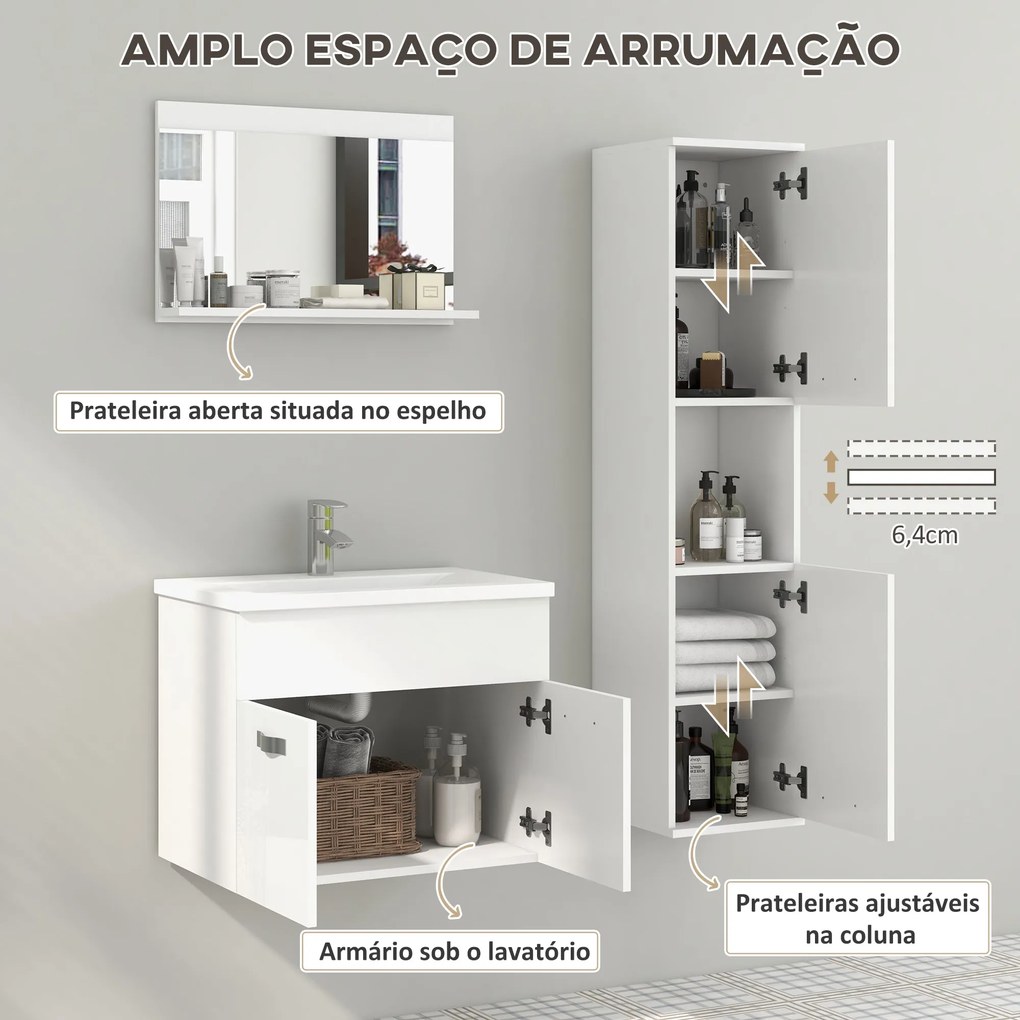 Conjunto de Móveis para Casa de Banho "Porto" com Lavatório – 4 Peças