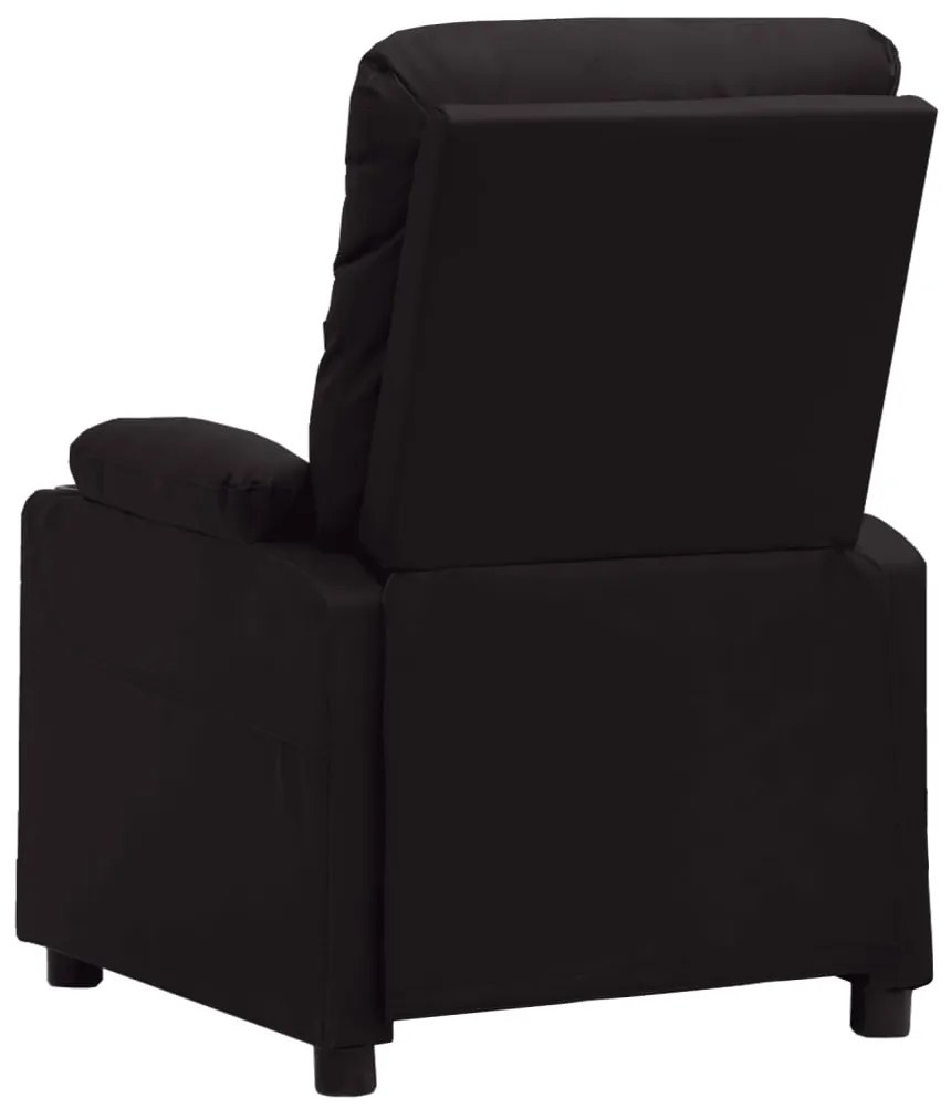 Poltrona reclinável elétrica couro artificial preto