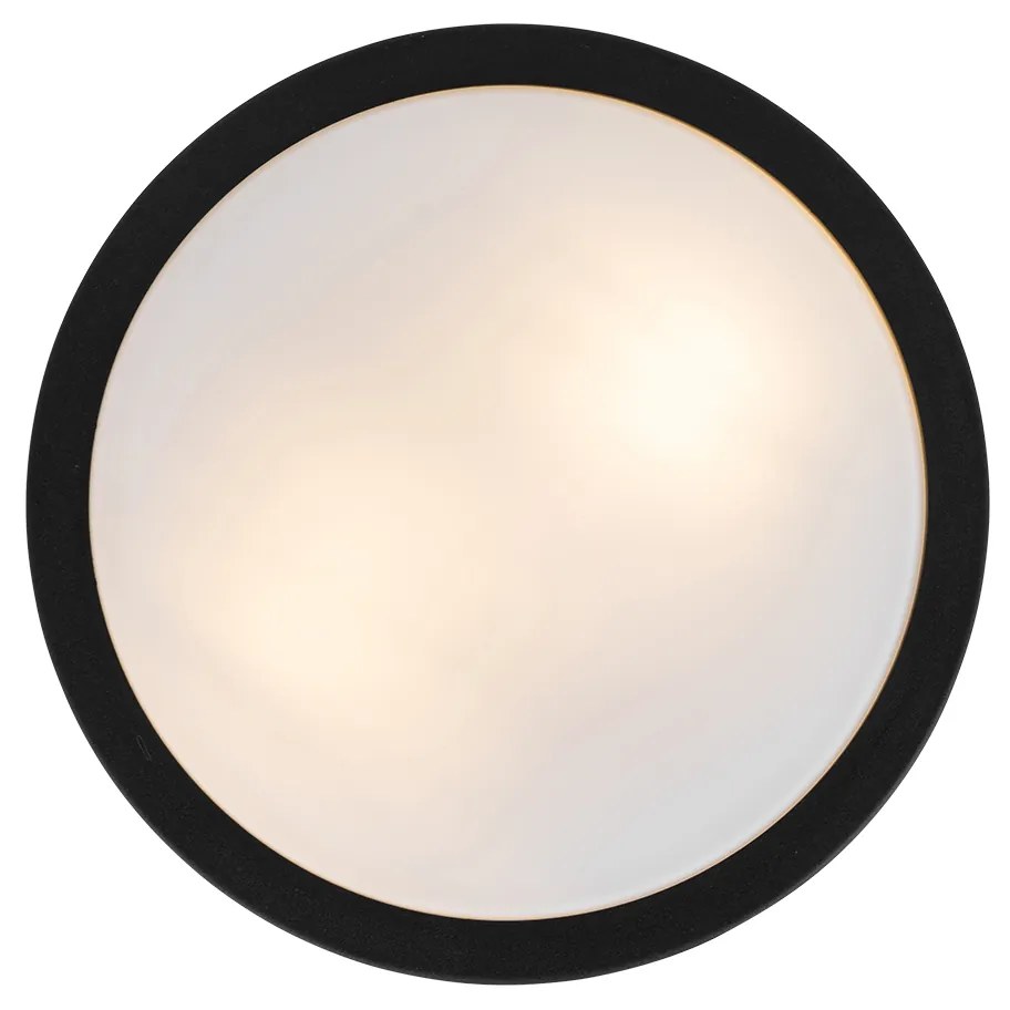 Candeeiro de teto exterior moderno preto 28 cm IP44 - Flavi