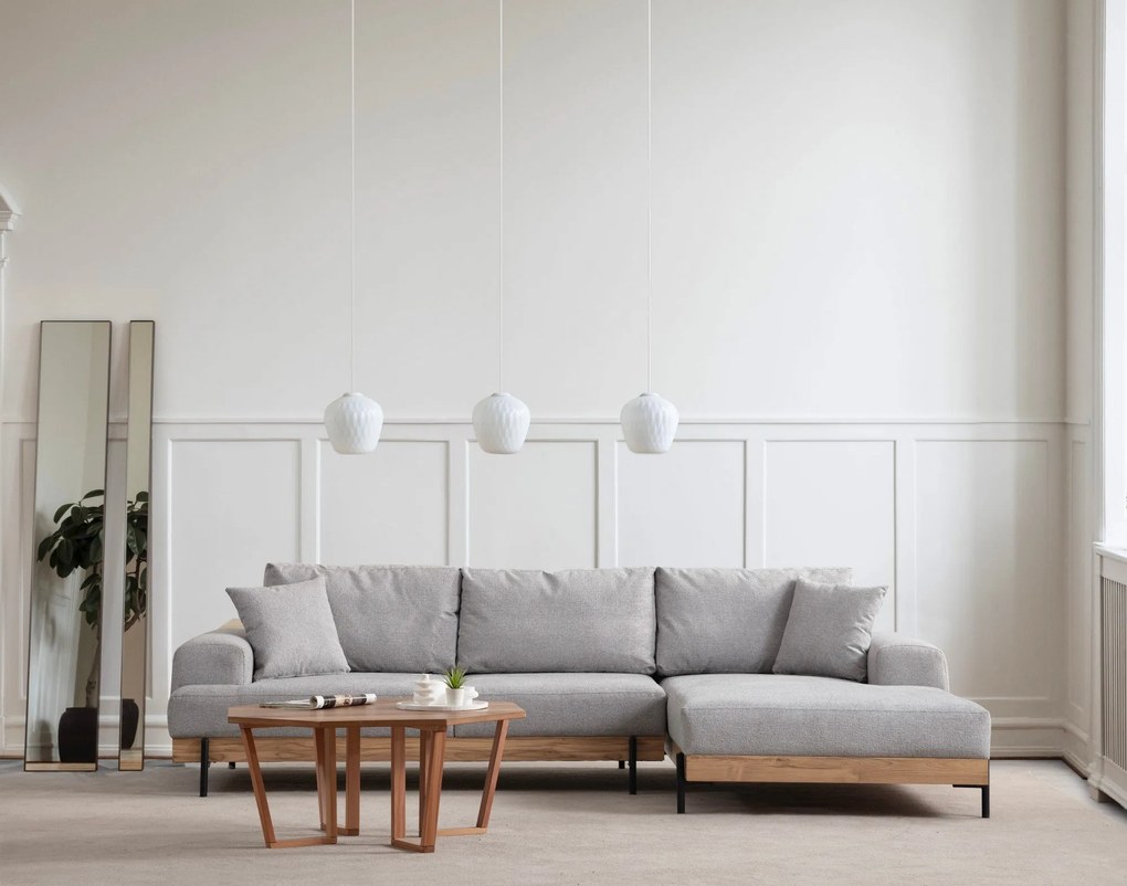 Sofá de Canto Eti – Cinzento – 280 x 170 cm