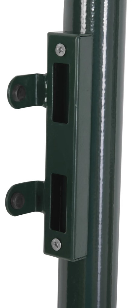 HOMCOM Porta para Vedação de Jardim de Aço com Maçaneta de Fechadura e 3 Chaves Porta de Vedação para Exterior Pátio Terraço 97x150cm Verde