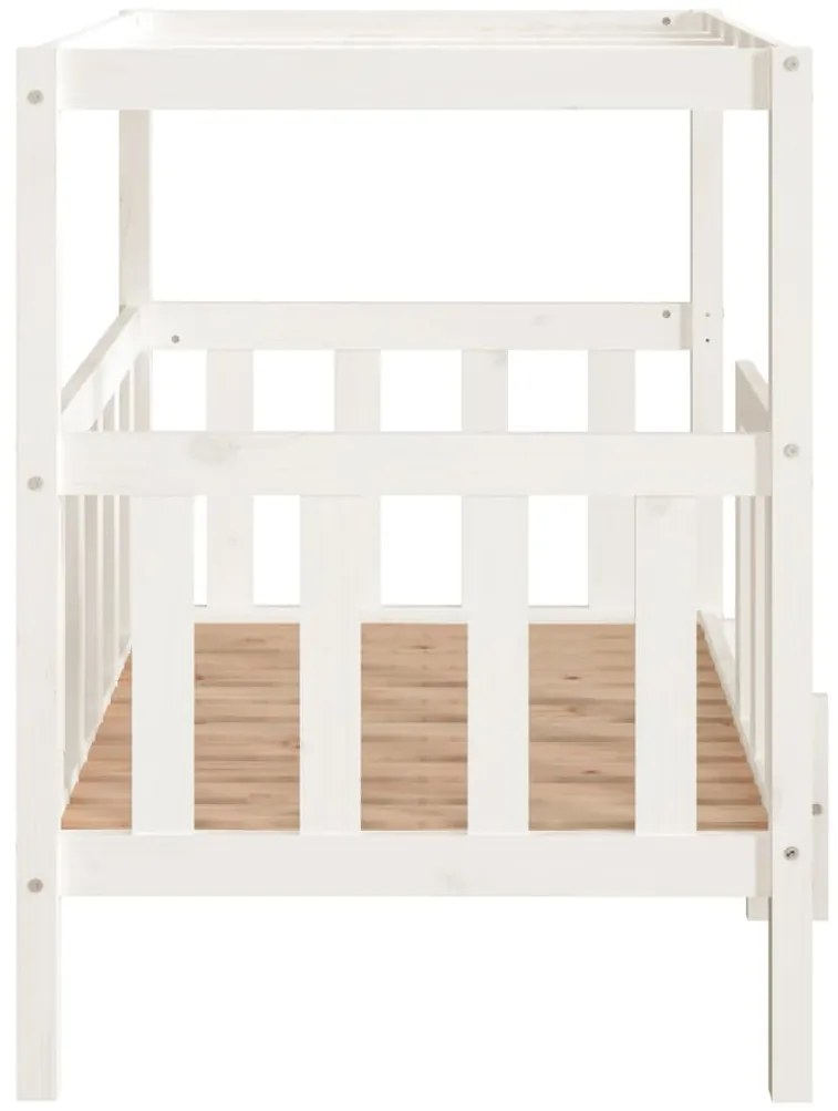 Cama para cães 105,5x83,5x100 cm madeira de pinho maciça branco