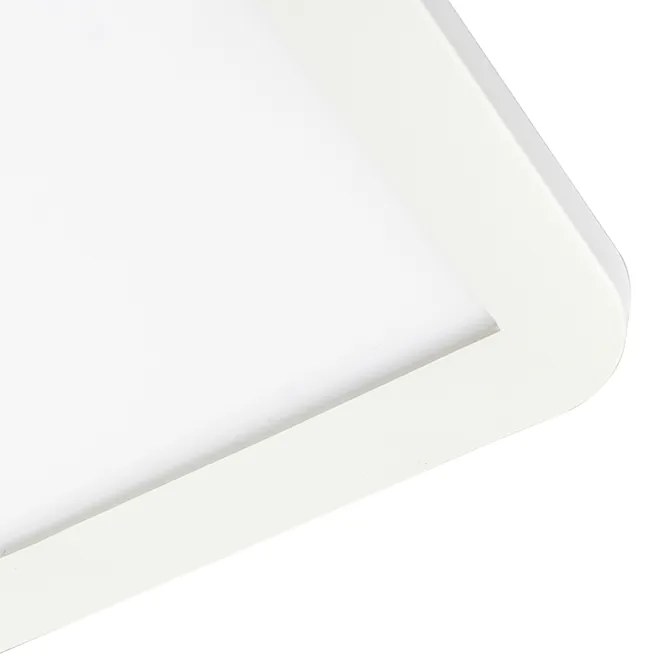 Candeeiro de teto branco 30 cm com LED regulável em 3 etapas IP44 - Steve