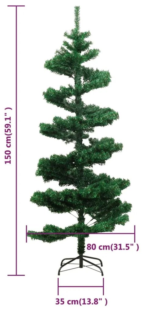 Árvore de Natal rotativa pré-iluminada + suporte PVC verde