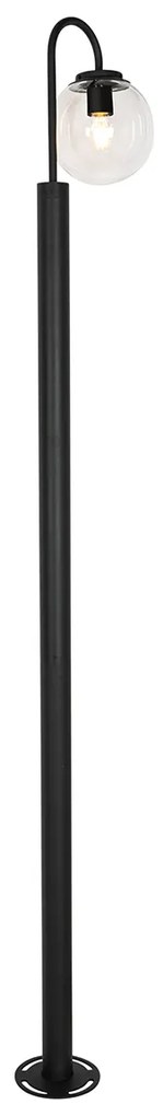 Lanterna moderna preta com vidro transparente 200 cm IP44 - Sfera