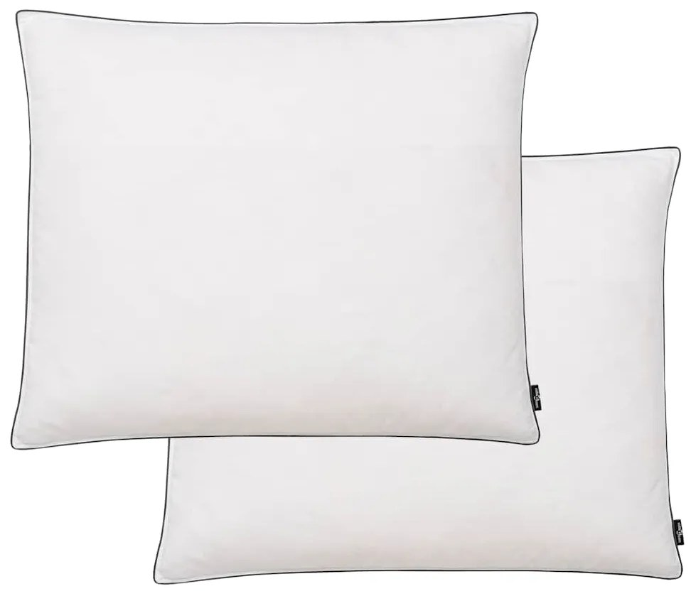 Almofadas 2 pcs enchimento de penugem/penas 70x60 cm branco