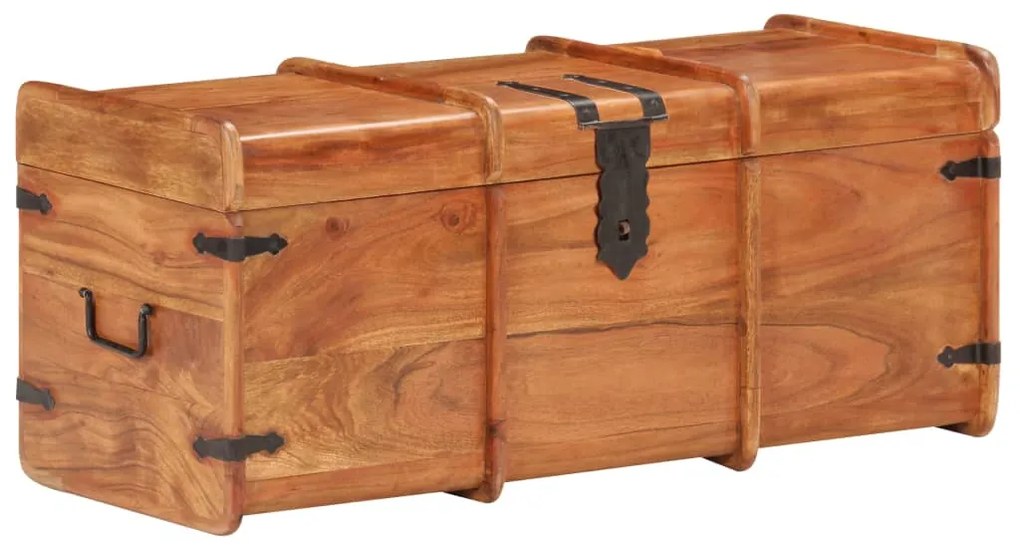 vidaXL Arca de arrumação 90x40x40 cm madeira de acácia maciça