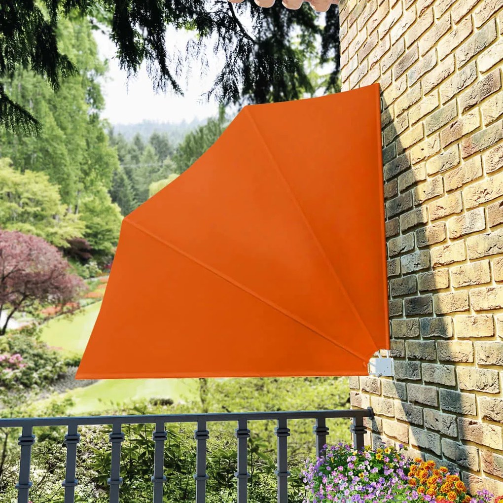 vidaXL Toldo lateral dobrável para varanda 140x140 cm terracota
