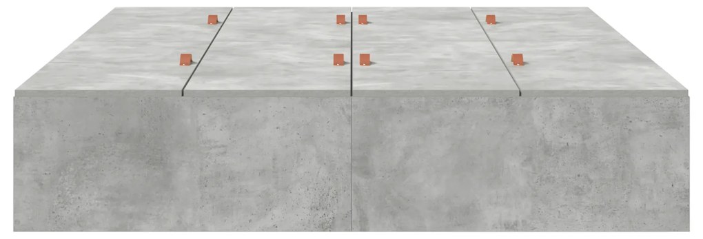 Cama de Armazenamento vidaXL Cinza Concreto 160x200 cm