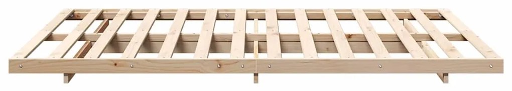 Estrutura de cama de chão Castanho 140 x 220 cm