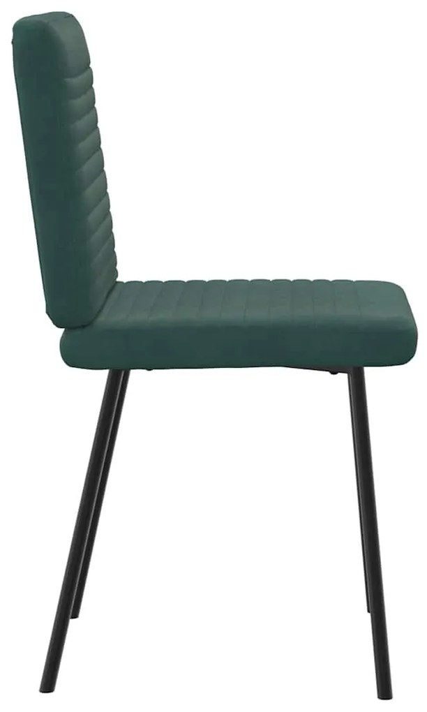 Cadeiras de jantar 2 pcs veludo verde-escuro