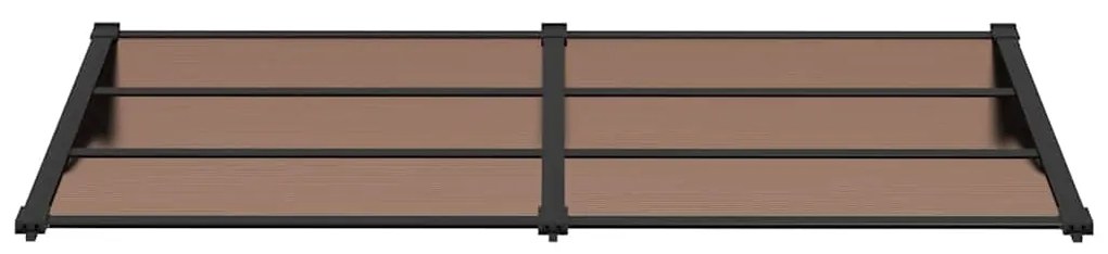 Toldo de porta 199x90 cm policarbonato preto