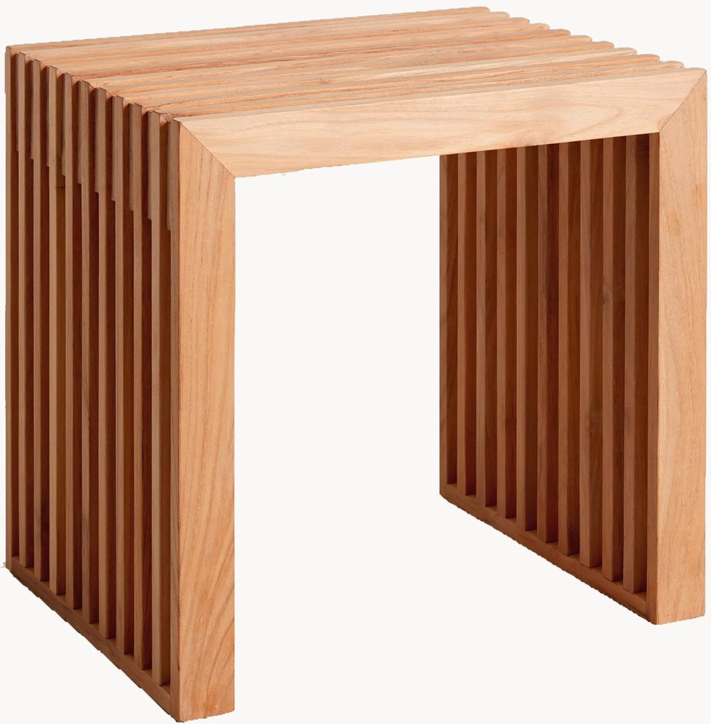 Banco artesanal em madeira de teca Rib