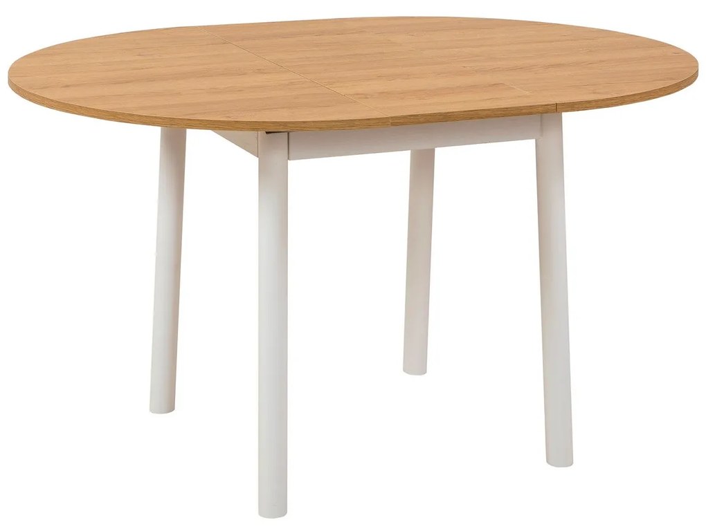 Conjunto de Mesa de Jantar Extensível Oliver – Carvalho e Branco – Mes