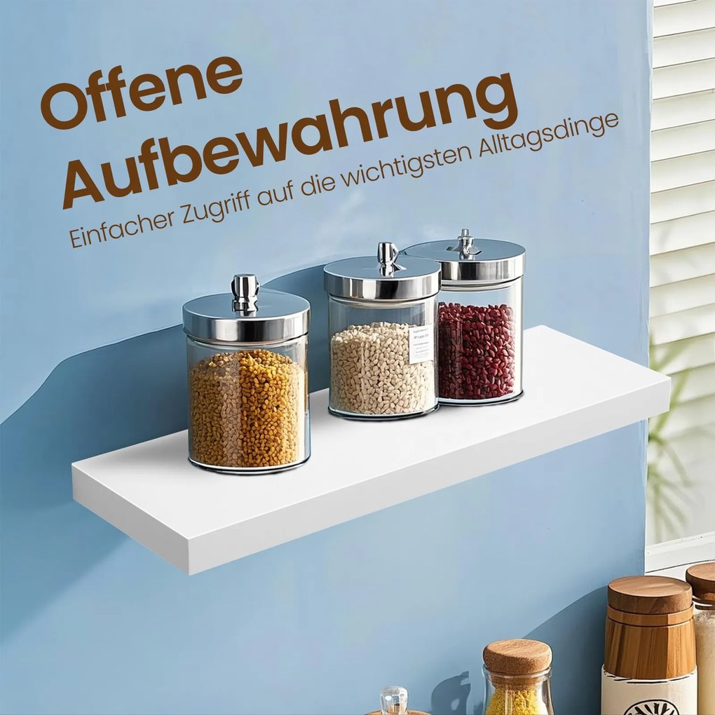 Prateleira de parede 60 x 20 x 3,8 cm Branca