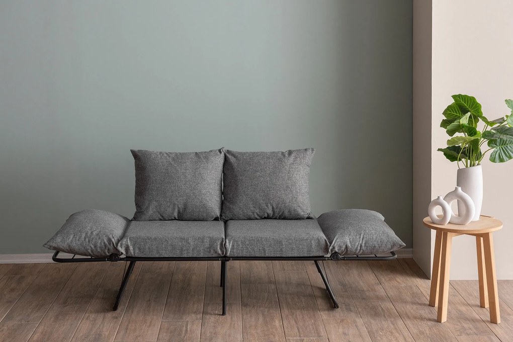 Sofá-Cama 2 Lugares Viper – Cinzento Claro – 150x78x60 cm