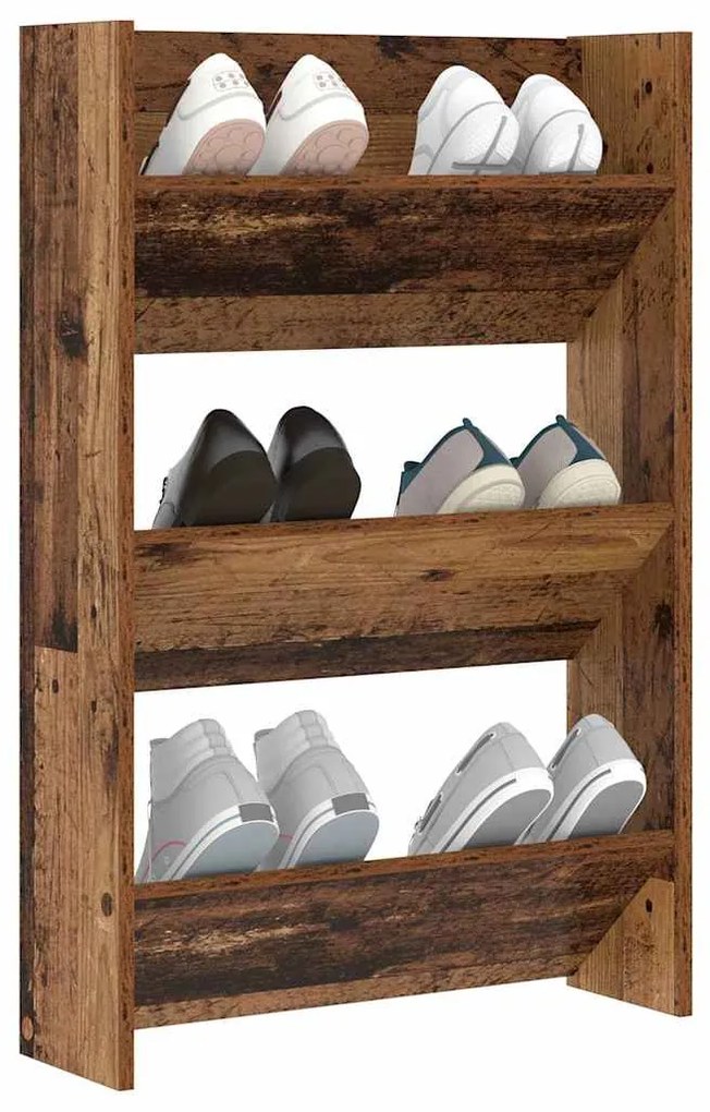 Armários para Sapatos de Parede Madeira antiga 60 x 18 x 60 cm