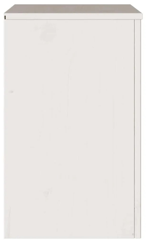 Criado-mudo vidaXL "DRAMMEN" Branco 45x35x56 cm Madeira Sólida de Pinh