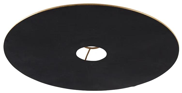 Abajur de veludo preto com 45 cm dourado