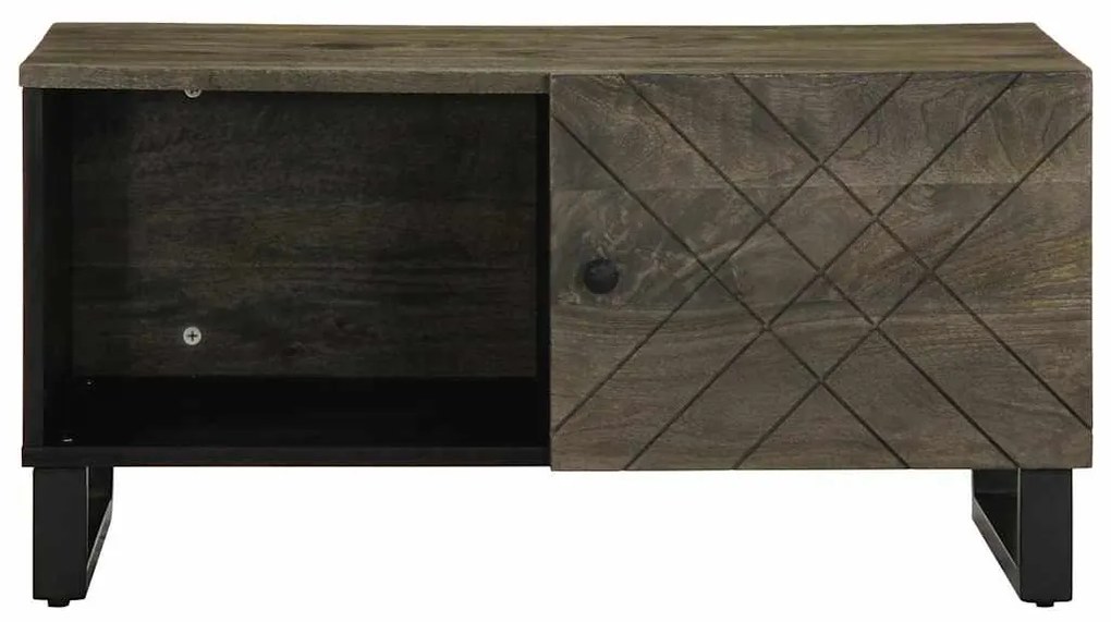 Mesa de centro 80x50x40 cm madeira de mangueira maciça preto